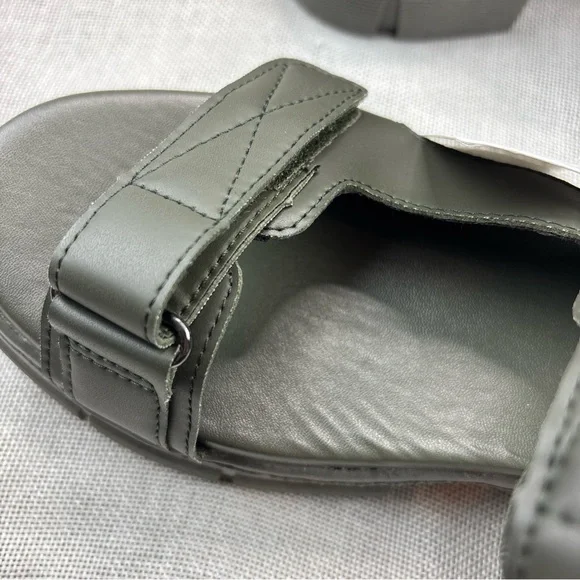 AQUA COLLEGE Womens Green Hux Round Toe Platform Slingback Sandal 11 M - Picture 7 of 12